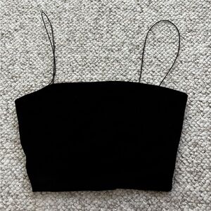 SHEIN Black and Red Sleeveless Crop Camisole